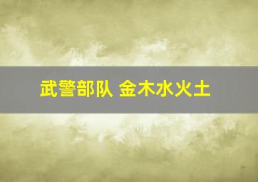 武警部队 金木水火土